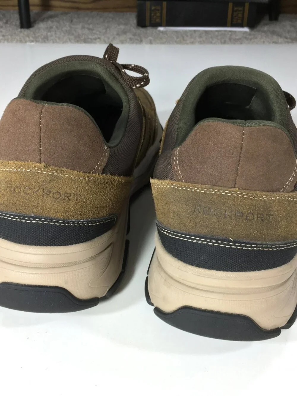 Rockport Rhett Lace Up Sneakers Mens Size 10 W Wide Brown Step In